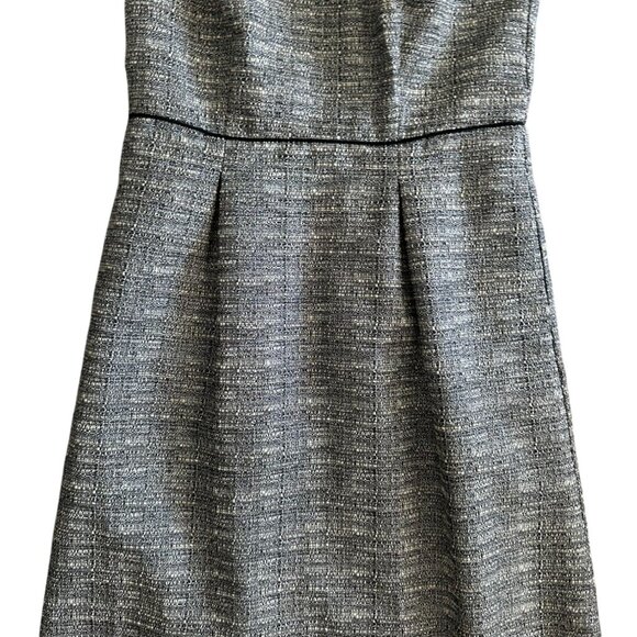 BANANA REPUBLIC Gray Pleated A Line Dress Size 0 - Picture 5 of 10